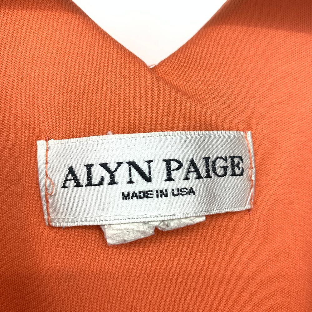 Vintage Y2K Alyn Paige A-Line Dress Womens Sz L Sleeveless Tropical Floral Print - Picture 6 of 8